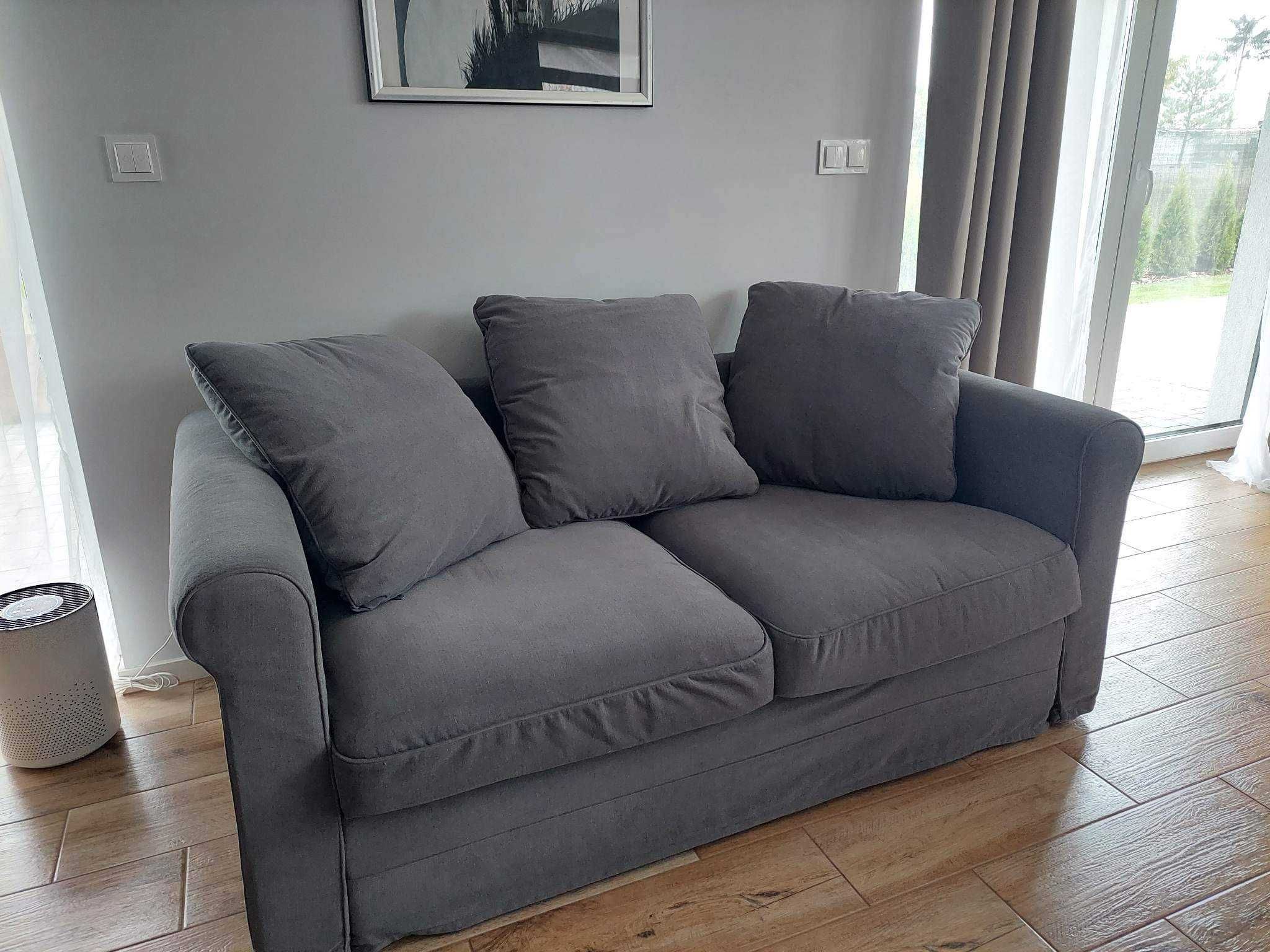Sofa GRÖNLID Ikea 2-osobowa średnioszara NIEROZKŁADANA