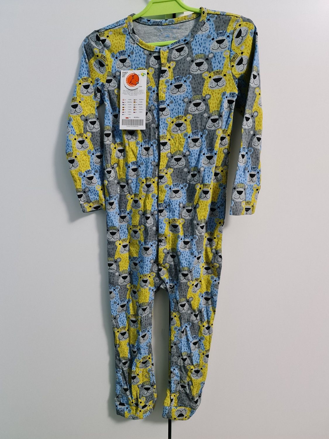 Pajacyk piżama pidżama jednoczęściowa miś misie Coccodrillo rozm 98
