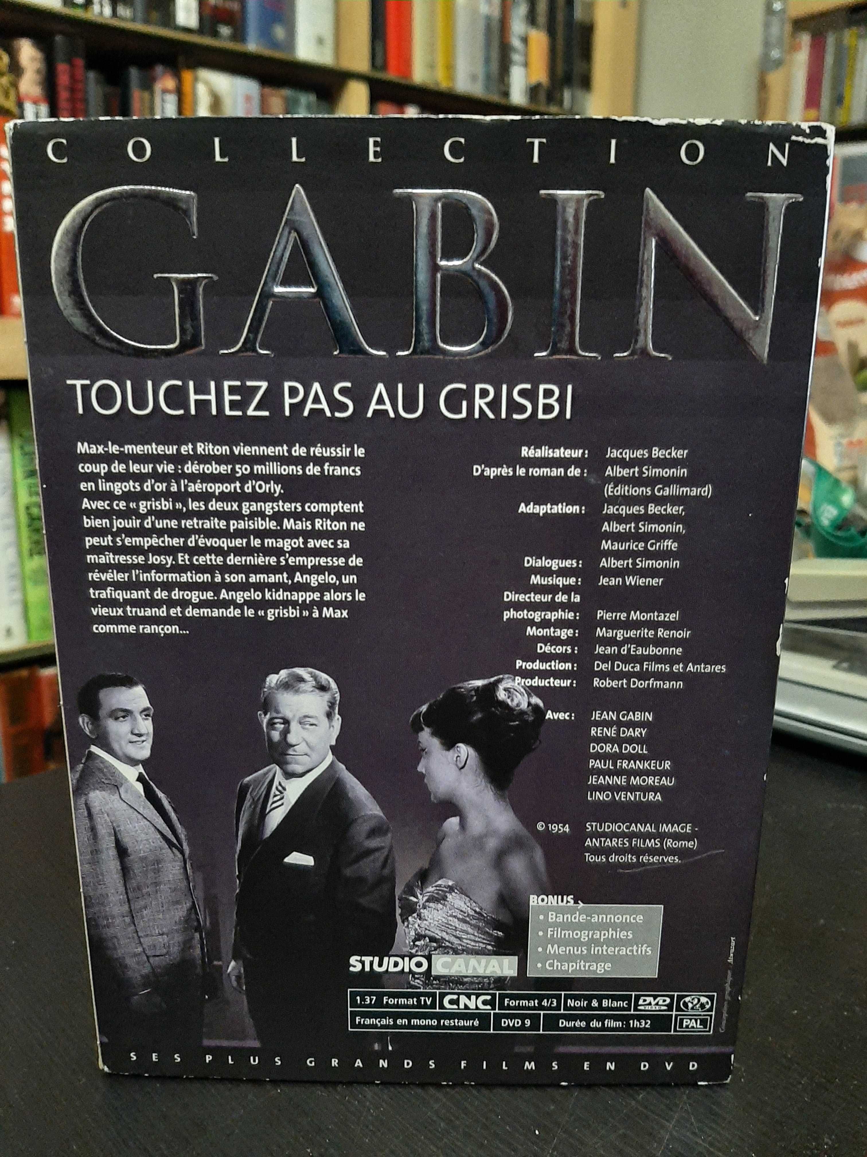 Touchez pas au grisbi - Jean Gabin. Lino Ventura. Jacques Becker - DVD