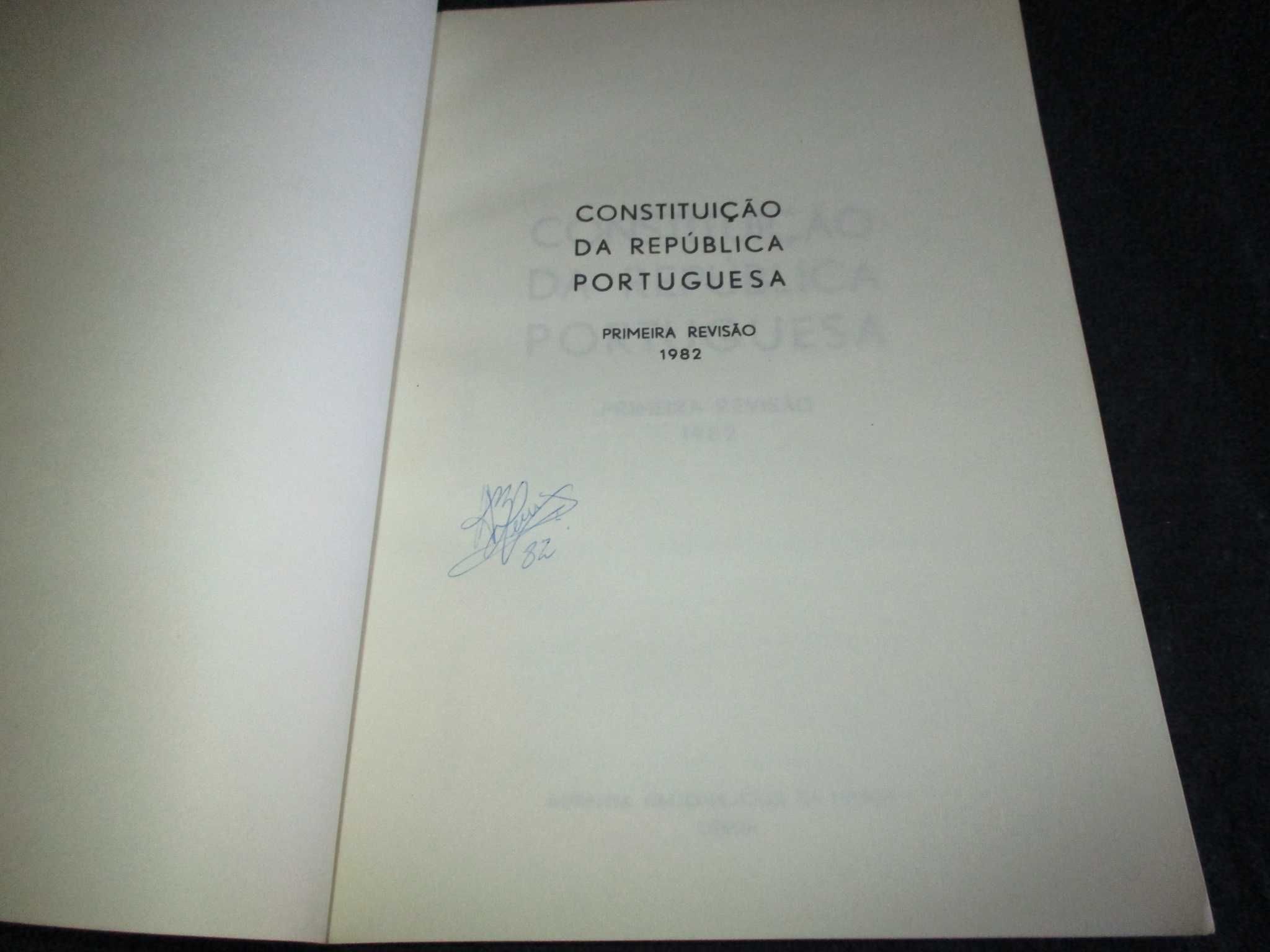 Livro Constituição da República Portuguesa Primeira Revisão 1982