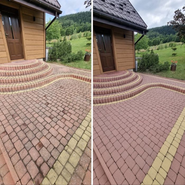 Mycie kostki brukowej, elewacji, dachów, ogodzeń, garaży podziemnych