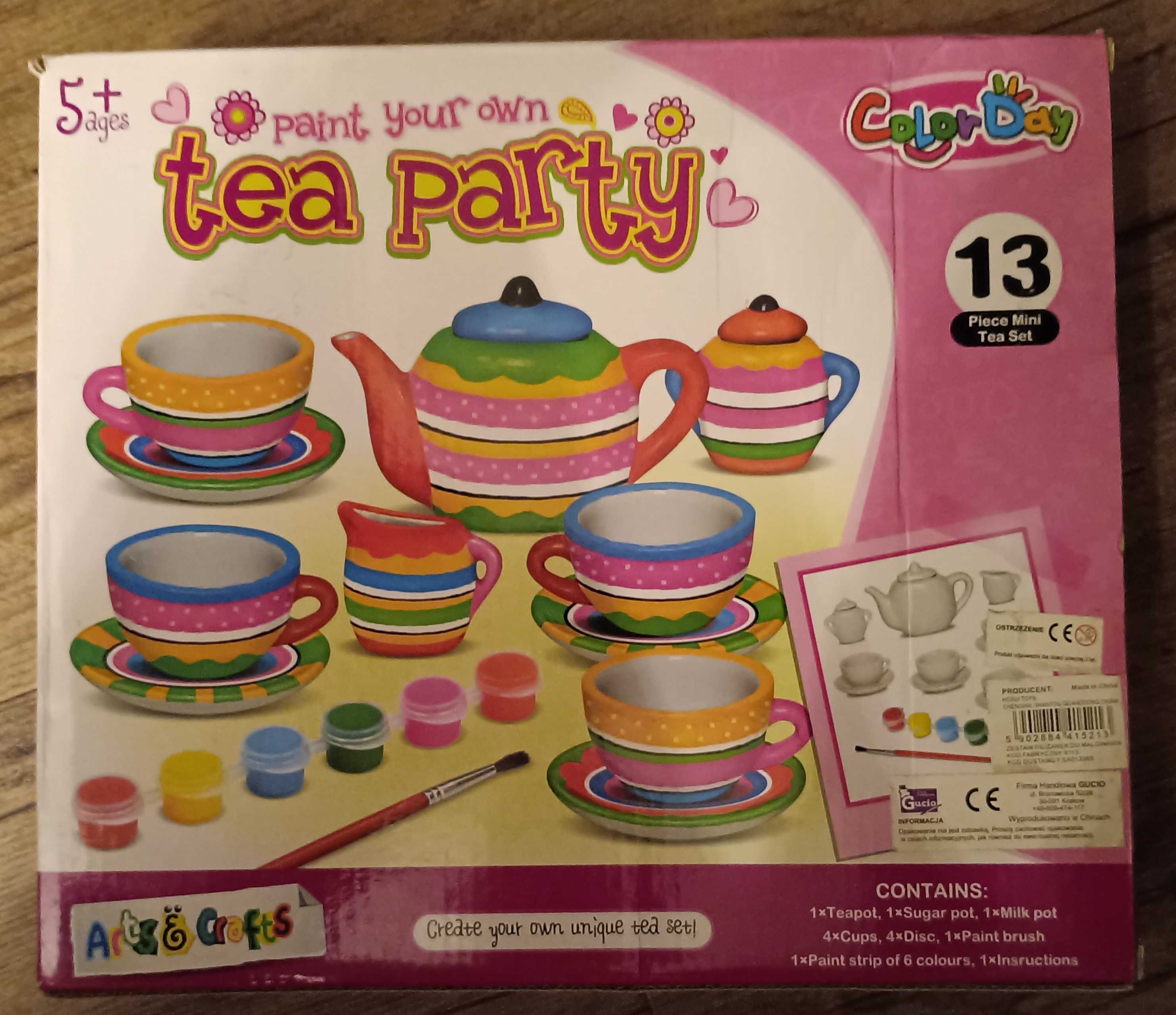 Porcelanowy zestaw herbaciany do malowania tea party