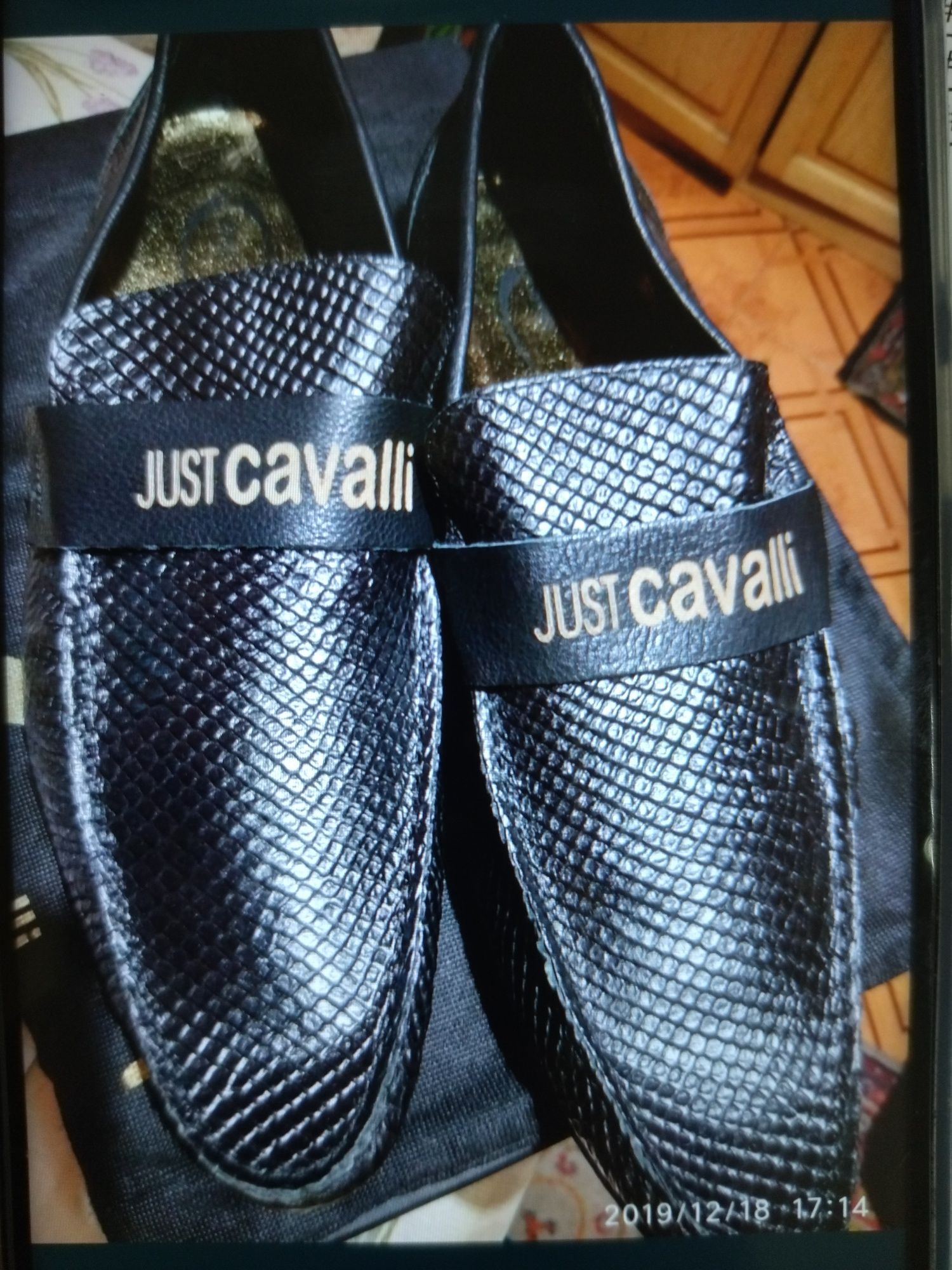 Мокасины. Кожа. Just Cavalli. Размер 45. Узкий носок