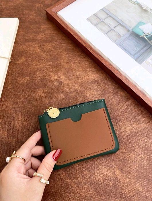 Porta moedas elegante de duas cores •novo|embalado•