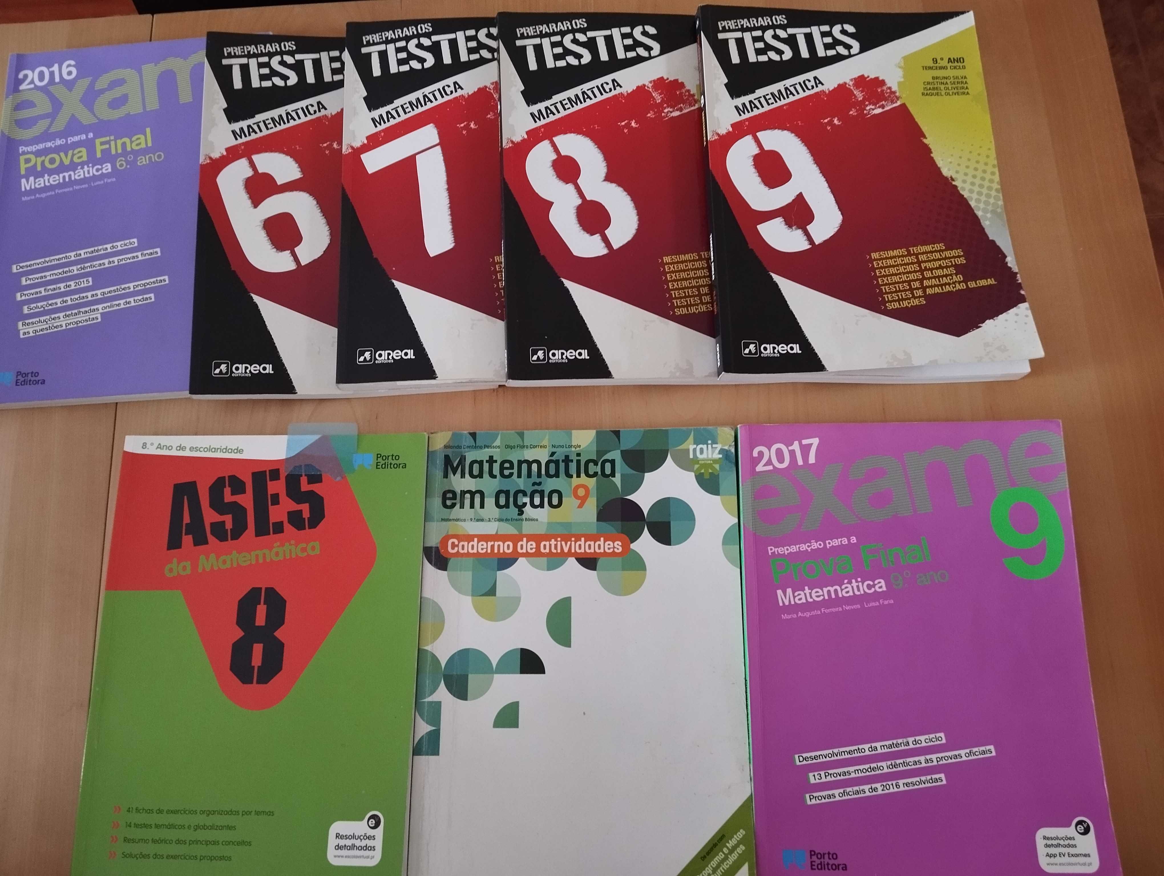 Preparar os testes Areal matemática 6.°, 7.°, 9.° ano