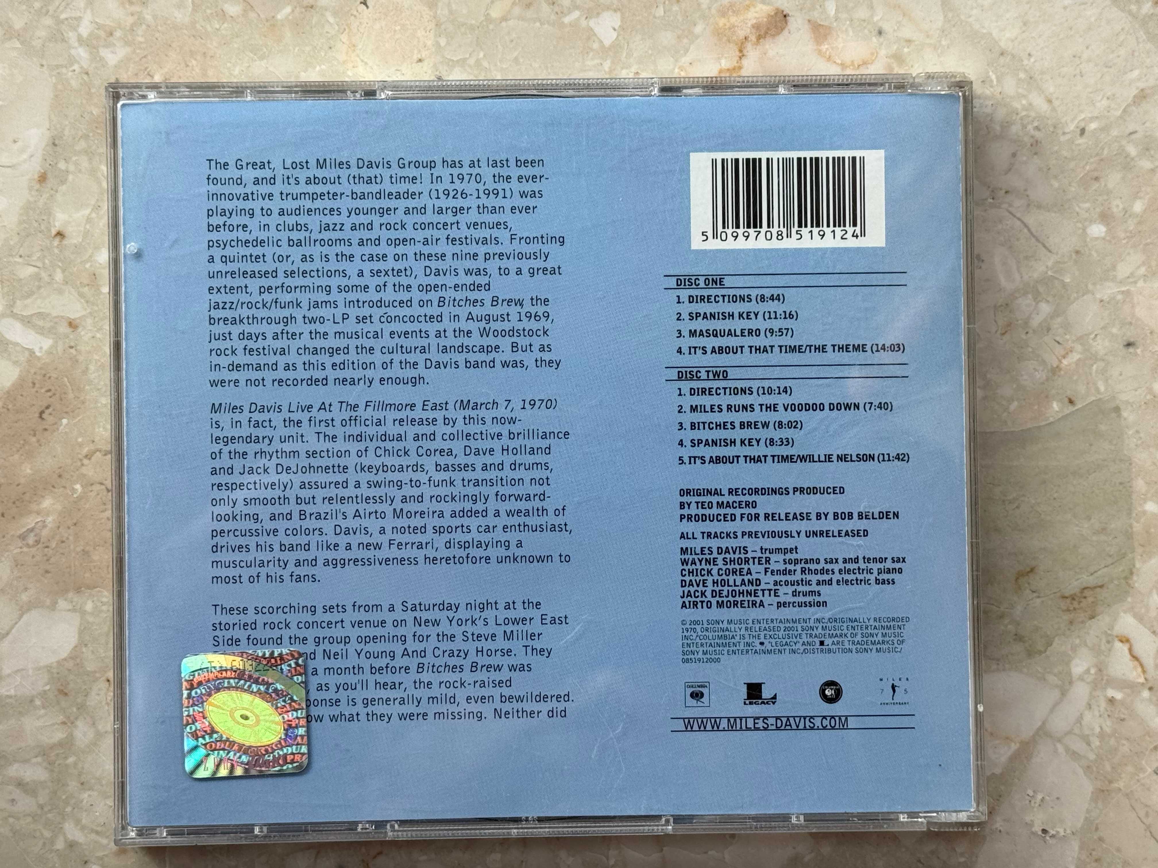 Miles Davis: Live At The Fillmore East (CDx2)