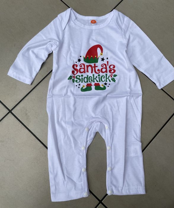Rampers świateczny pizama z elfem 68cm
