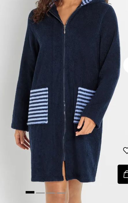 Szlafrok z frotte z bawełny organicznej