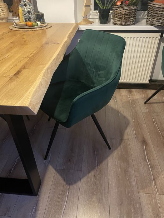 Krzesla obrotowe 4 sztuki, butelkowa zieleń
