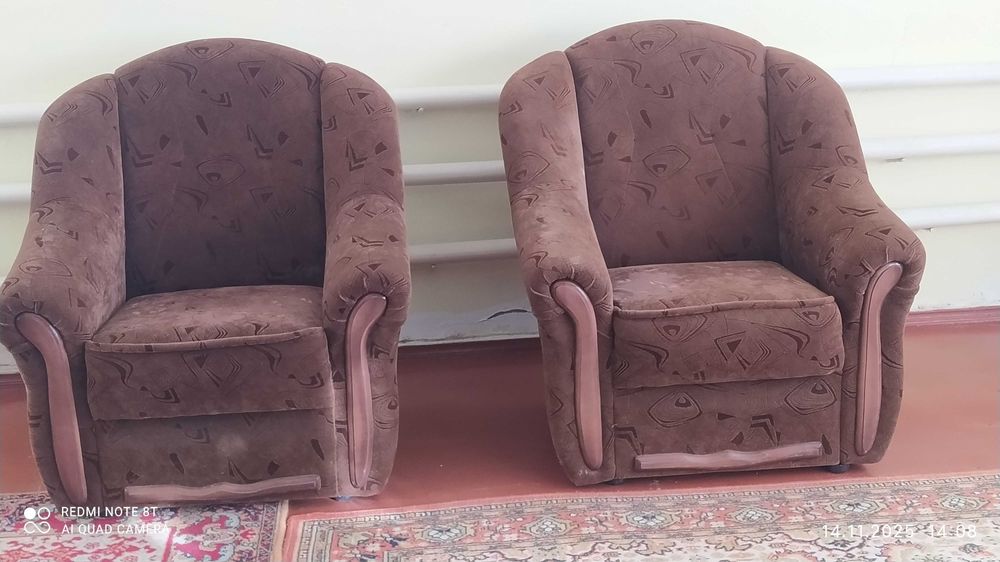 кресло мягкое комплект из двух штук