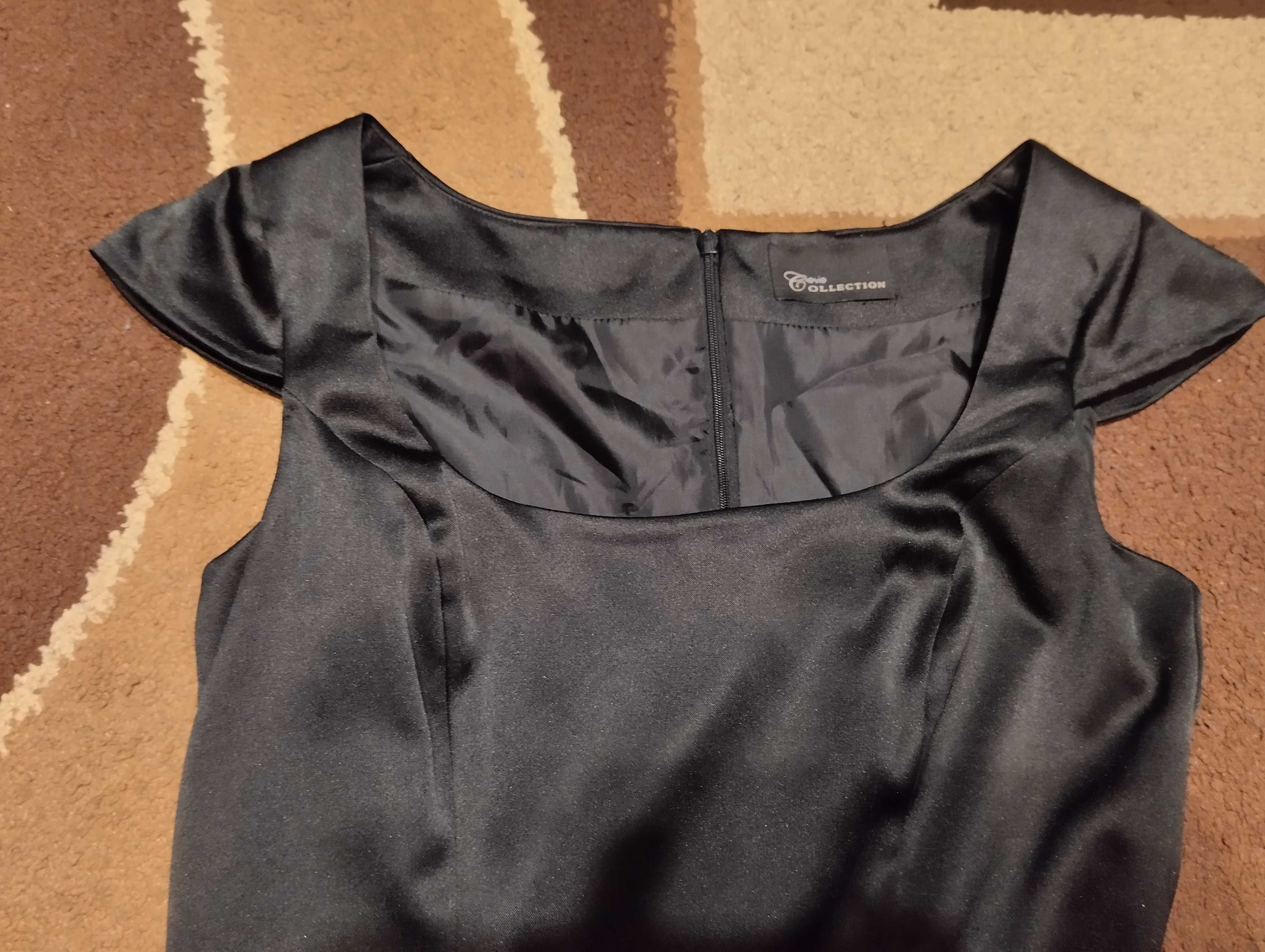 Терміново Нова атласна класична чорна сукня