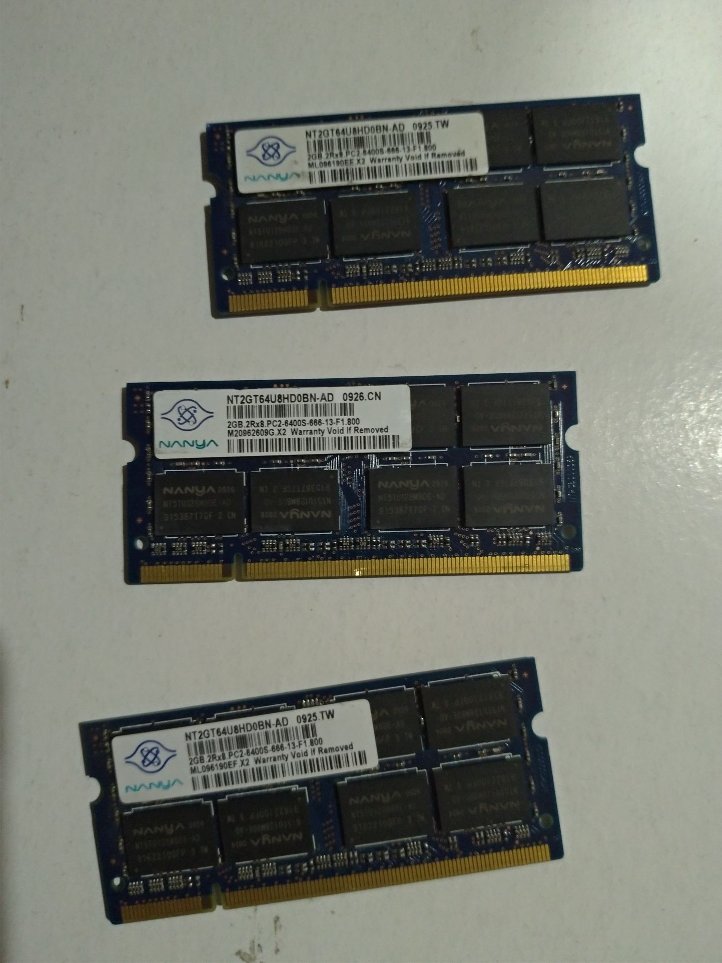 Memoria So-dimm DDR2 2gb 6400 (cada)