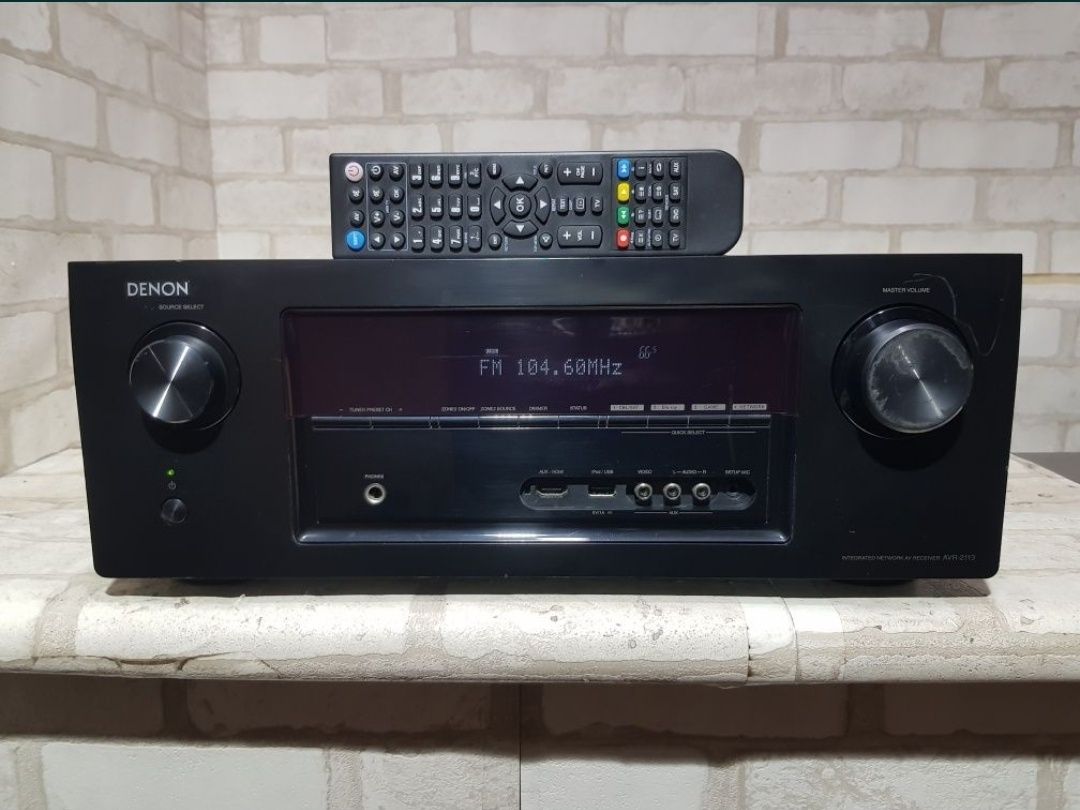 Пульт! 7.1 AV ресивер DENON AVR-2113, 125 Вт/кан.,HDMI, USB, LAN, б/у