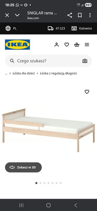 Łóżko Ikea dla dzieci z MATERACEM