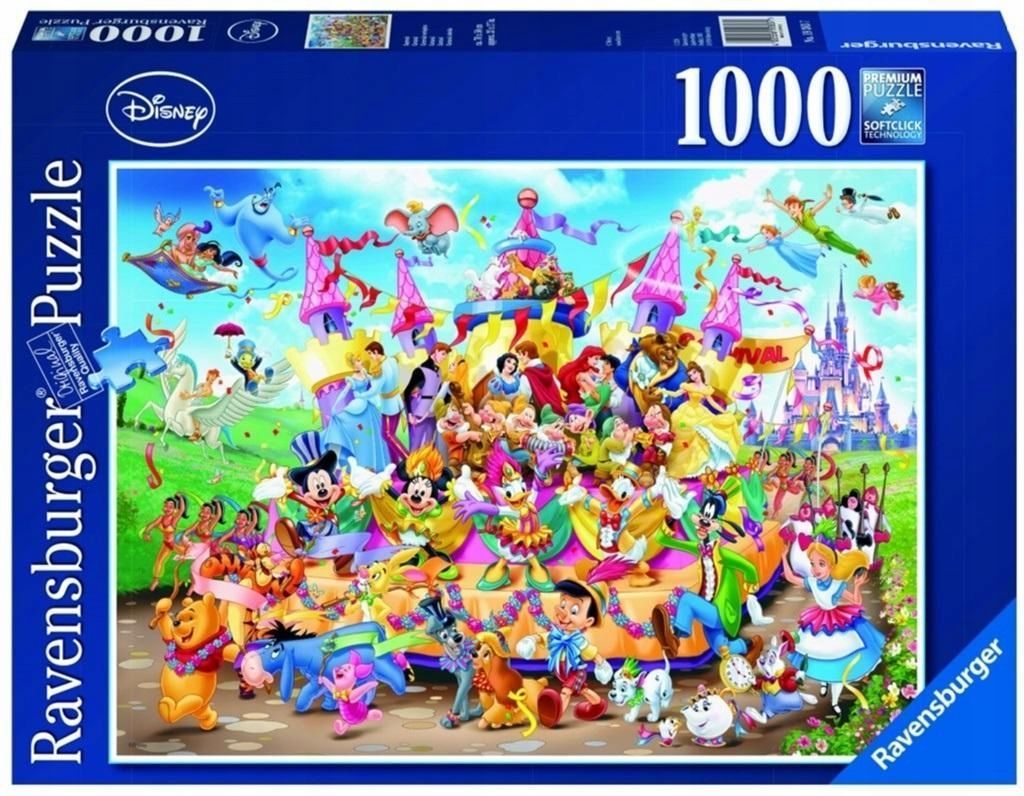 Puzzle 1000 Karnawał Postaci Disneya, Ravensburger