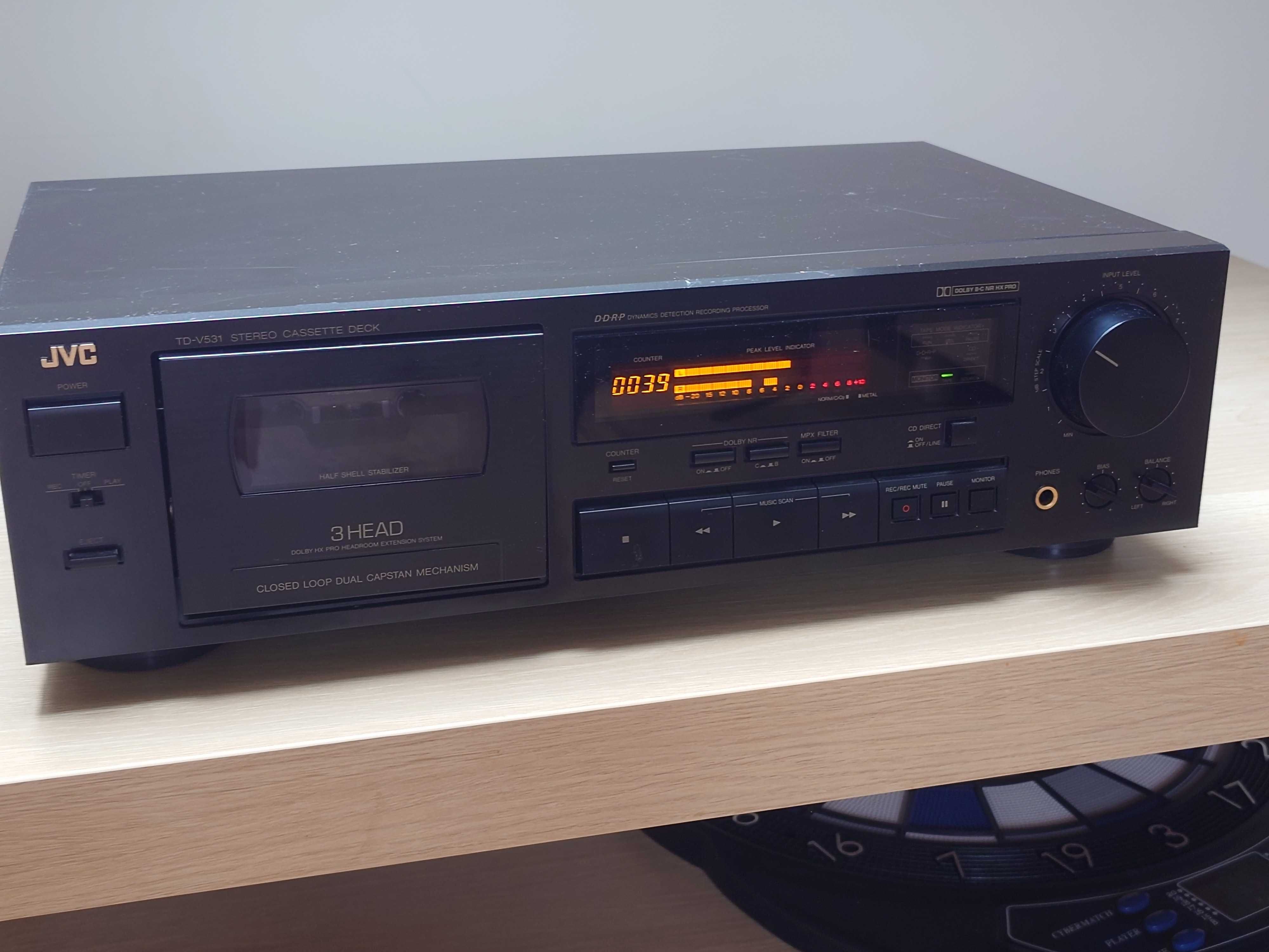 Magnetofon JVC TD-V531 – wysokiej klasy deck 3 głowicowy!