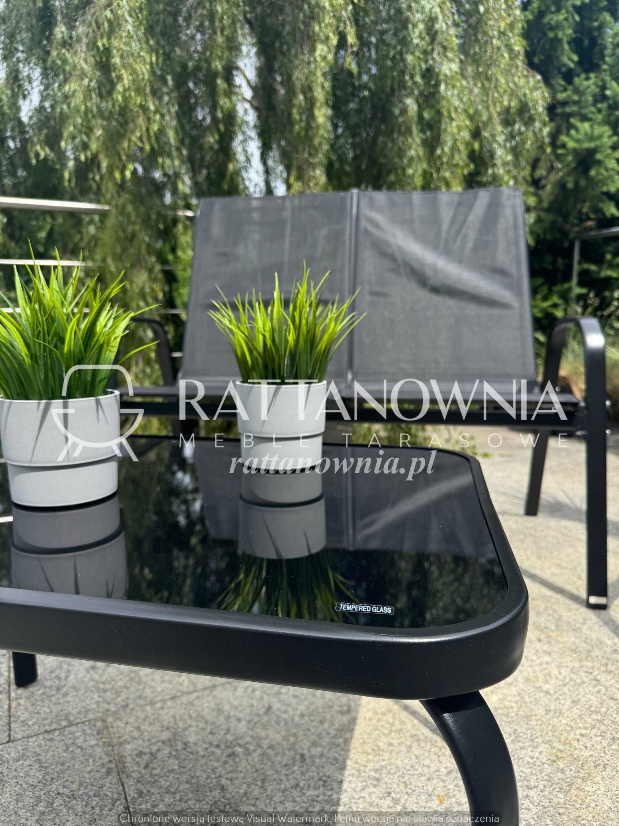 OUTLET! Zestaw Mebli Ogrodowych Dla 4 Osób Nowoczesny Zestaw Tarasowy