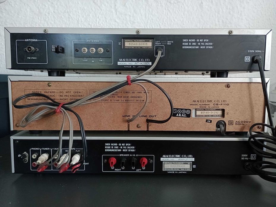 Wieża Akai, tuner, wzmacniacz i deck