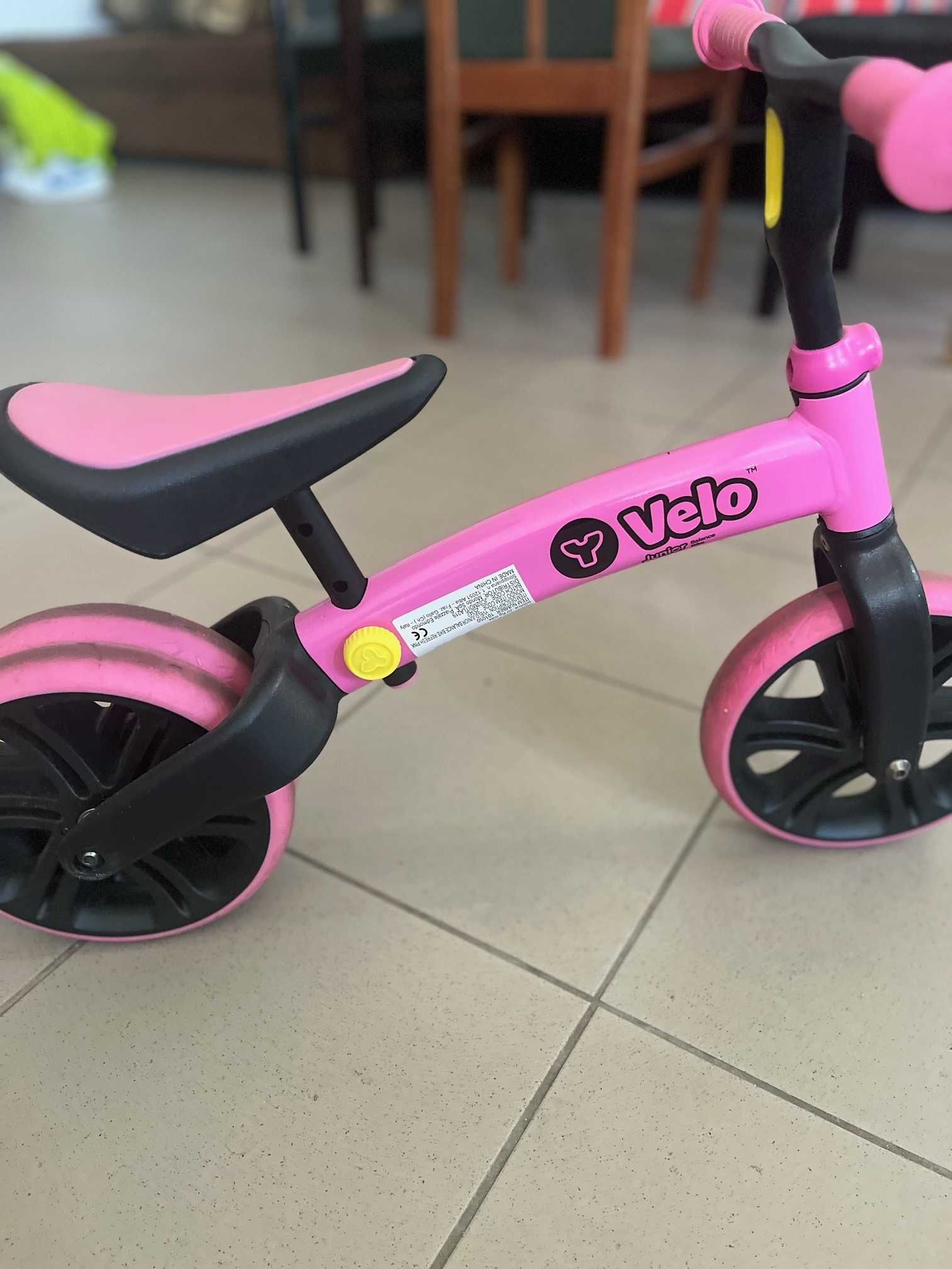 Rowerek biegowy YVOLUTION Velo balance Różowy