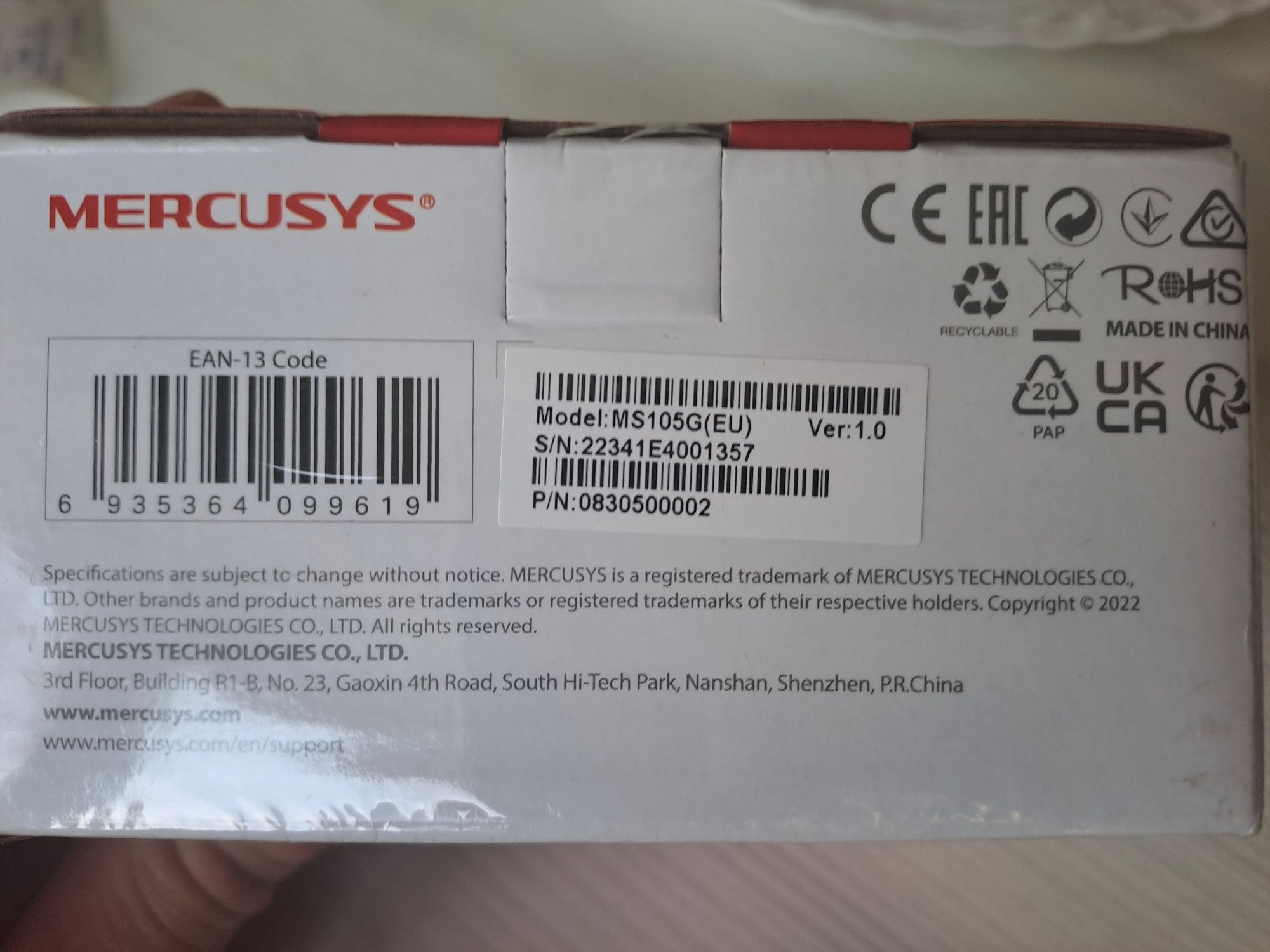 Switch mercusys  MS105G