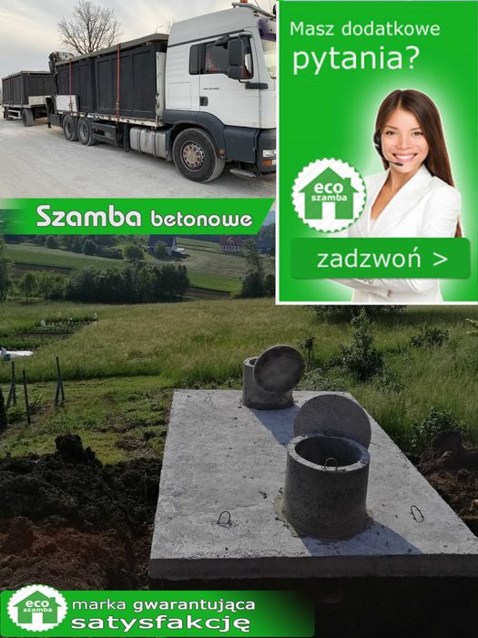 ZBIORNIK betonowy 10m3 SZAMBO Z ATESTEM jednokomorowe dwukomorowe Bugi