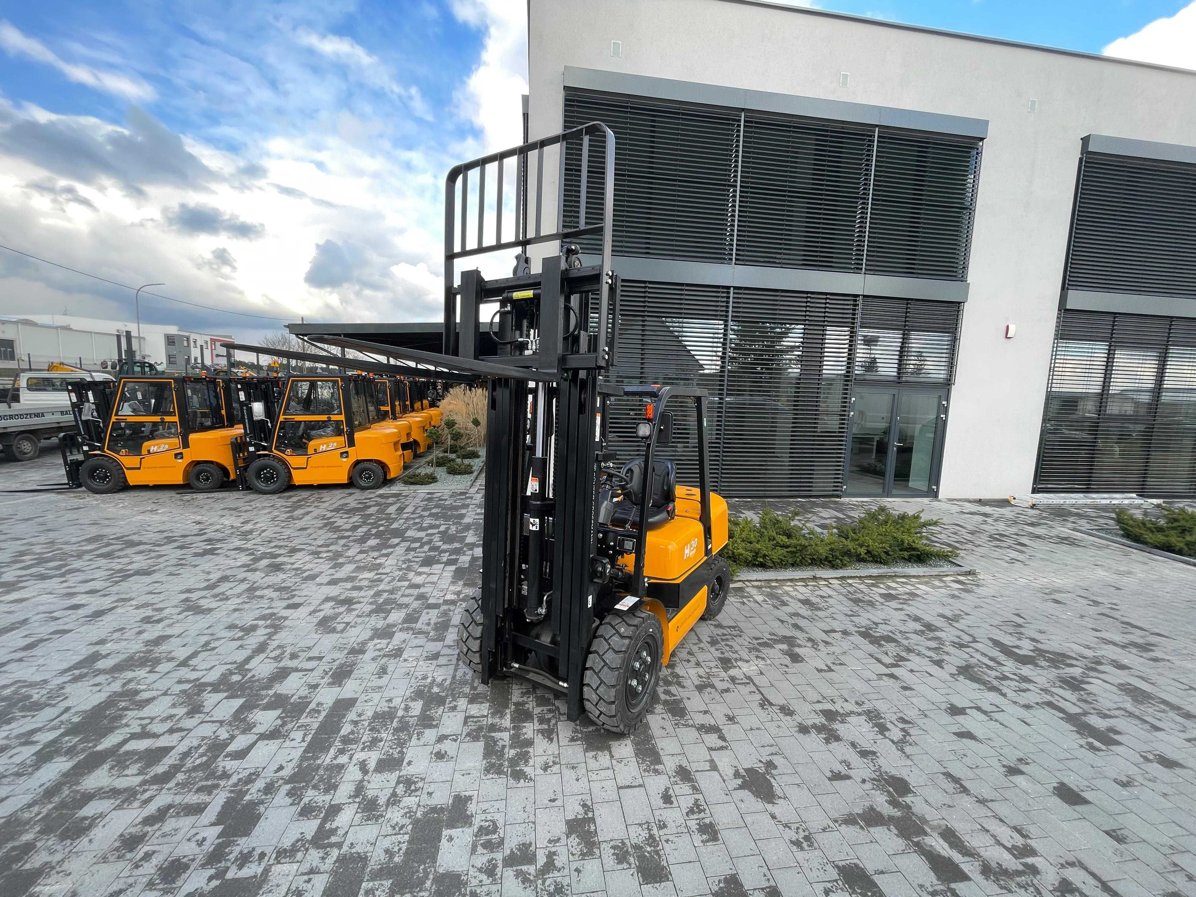 Nowy wózek widłowy 3T triplex 4.5m Gunter 3 lata gwarancji
