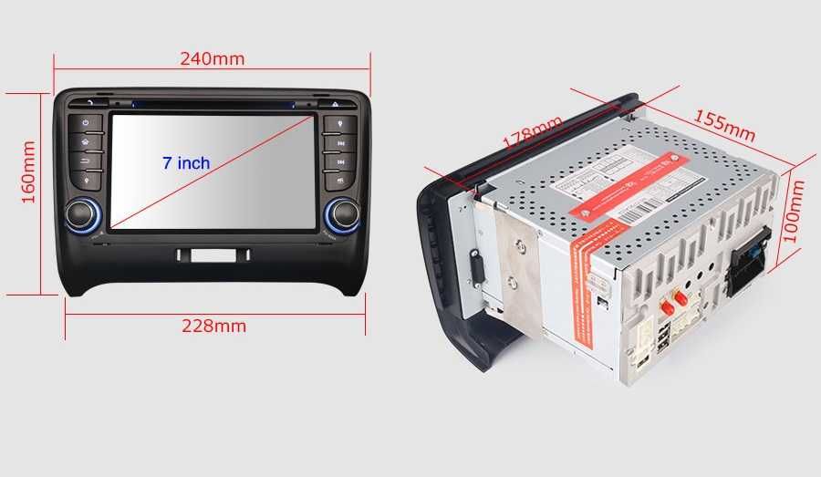 Radio DAB+ CarPlay Android GPS DVD cd WiFi MP3 MP4 USB SD AUDI MK2 TT