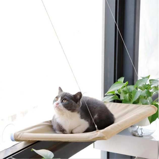 )Лежанка для кошек окно window mounted cat bed