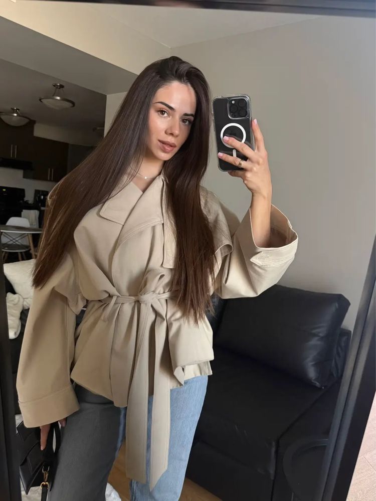 Тренч із паском Zara  бестселер