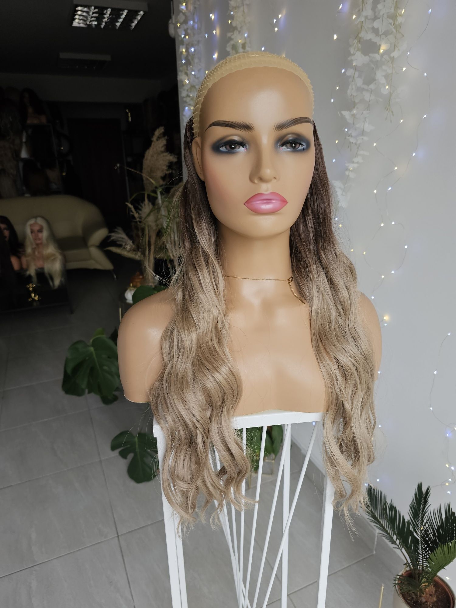 Przedłużenie włosów flip in clip in ombre blond 52cm naturalny efekt