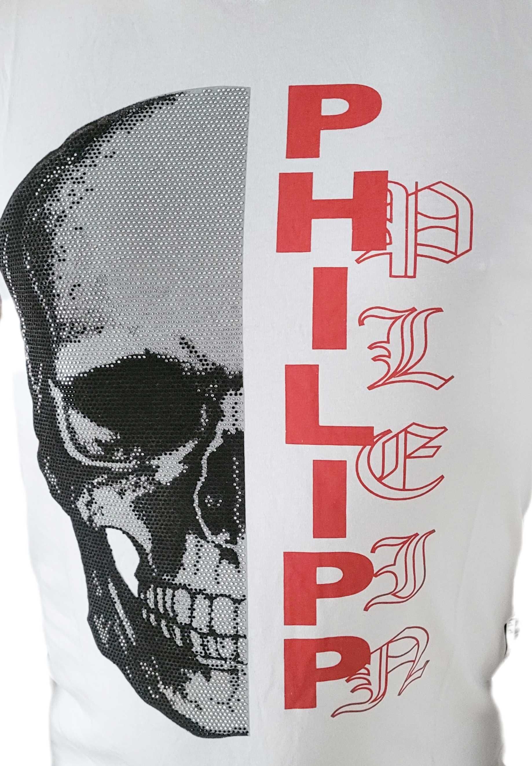 Koszulka T-shirt męski Philipp Plein Skull biała