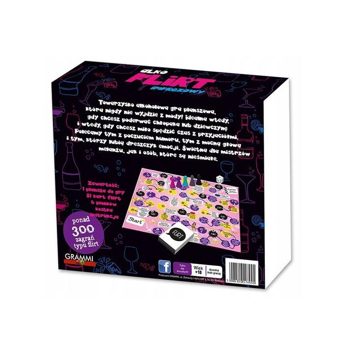Alko Flirt Imprezowy Planszowa Gra Alkoholowa