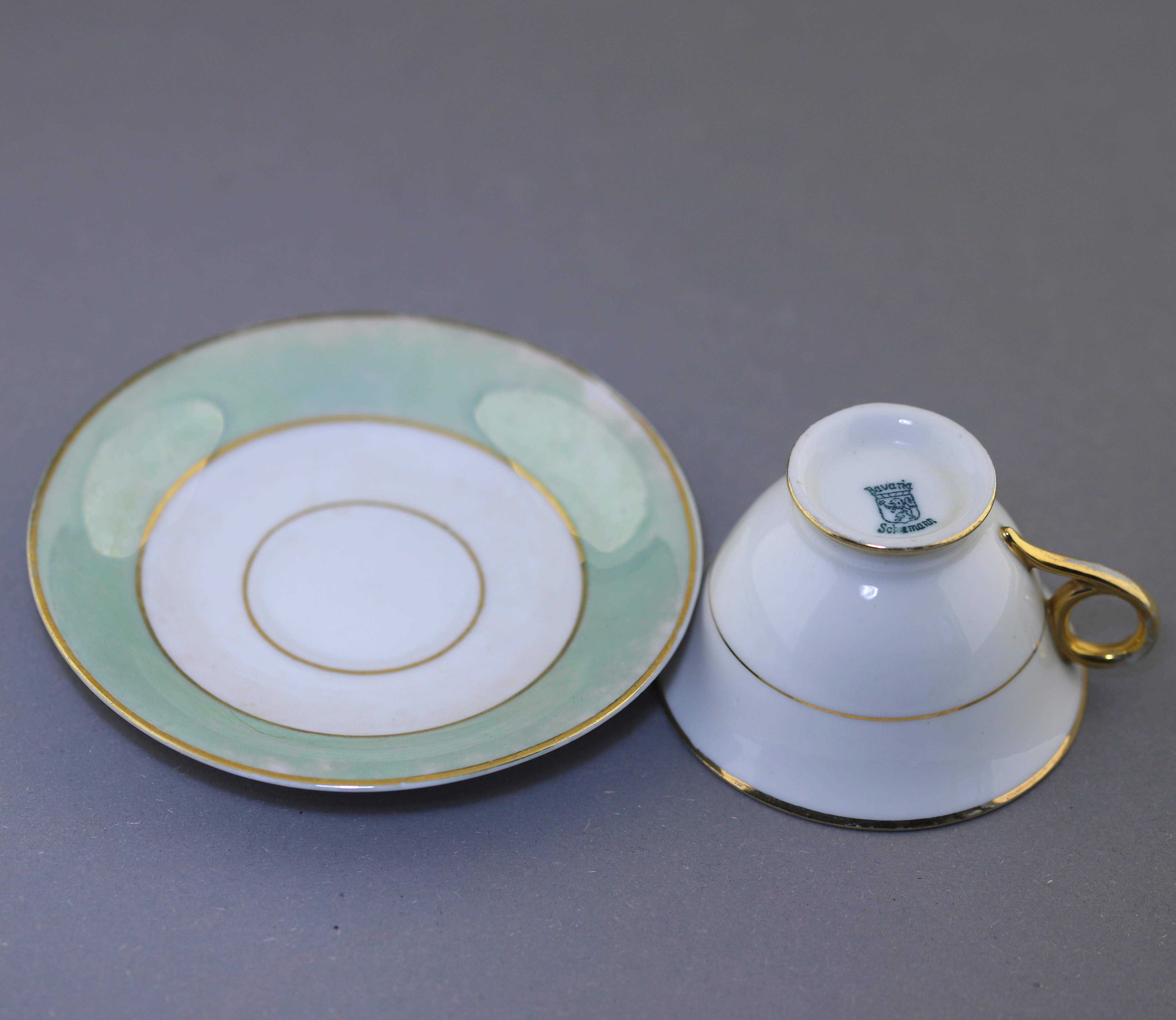 Duo filiżanka espresso 80ml cienka porcelana Schumann Bavaria Niemcy