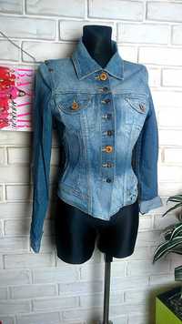 kurtka jeansowa taliowana z nitami dżetami  Object collections r. 36