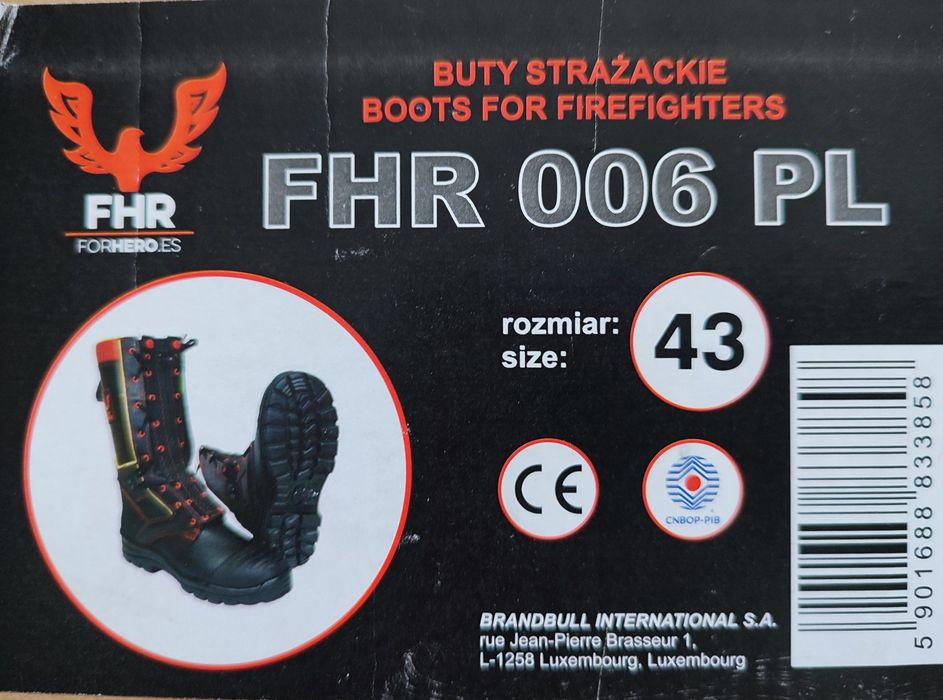 Buty Strażackie FHR 006PL    Rozmiar 43