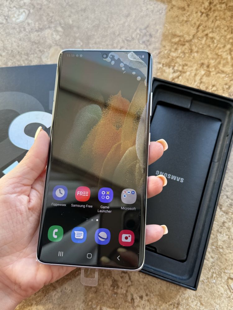 Смартфон телефон Samsung S21 ultra 5g 12/256 gb срібний