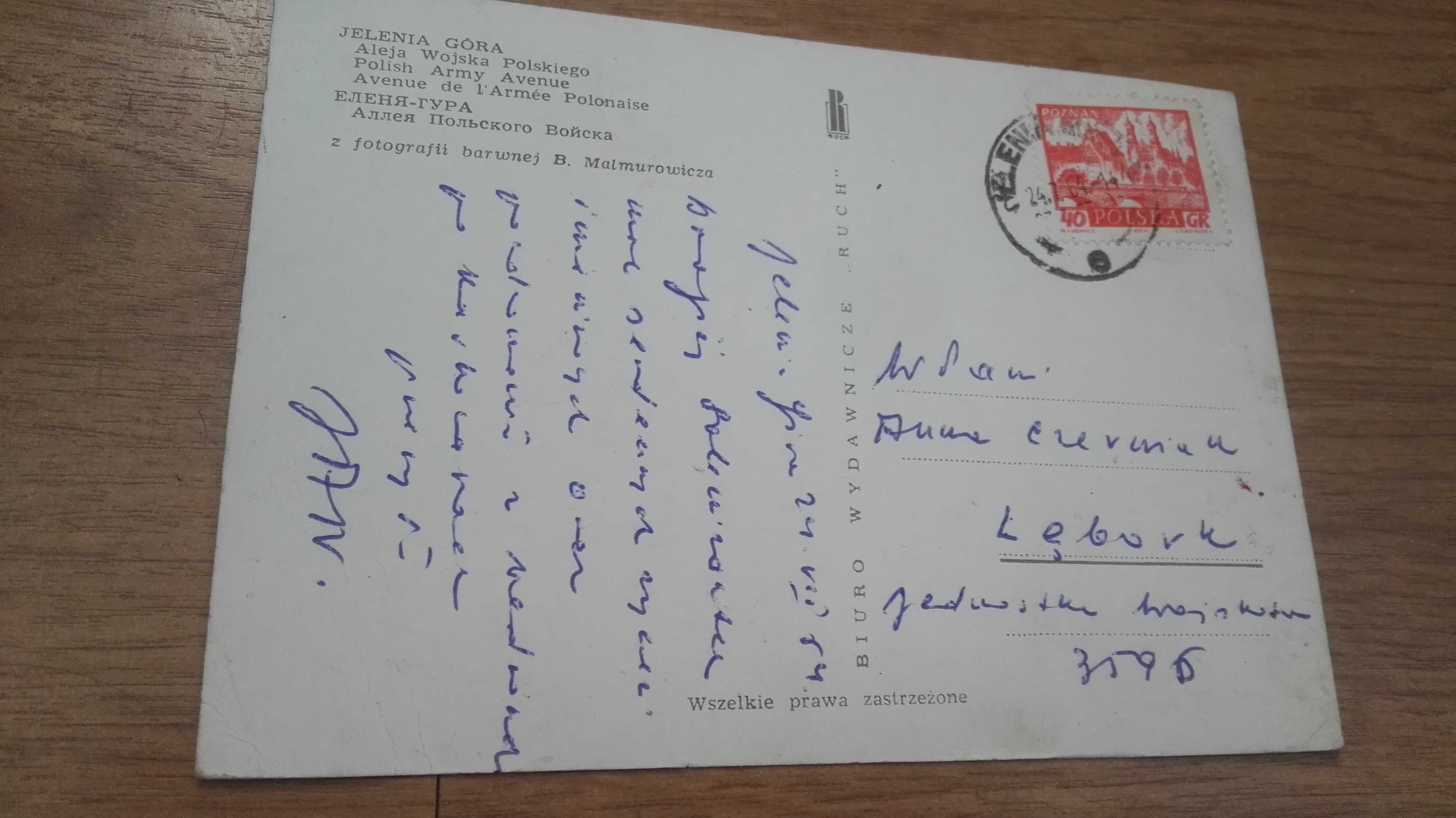 Pocztówka Jelenia Góra B. Malmurowicz