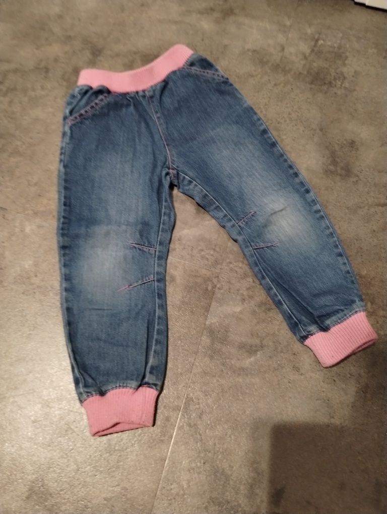 Spodnie jeans luźne dla dziewczynki