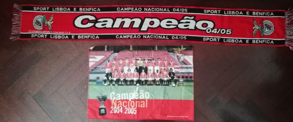 Cachecol e pano Benfica Campeão 2004