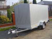 Rydwan Przyczepa 300x150cm z hamulcem DMC 1300kg  Przyczepy towarowe - lekkie i ciężarowe - duży wybór!