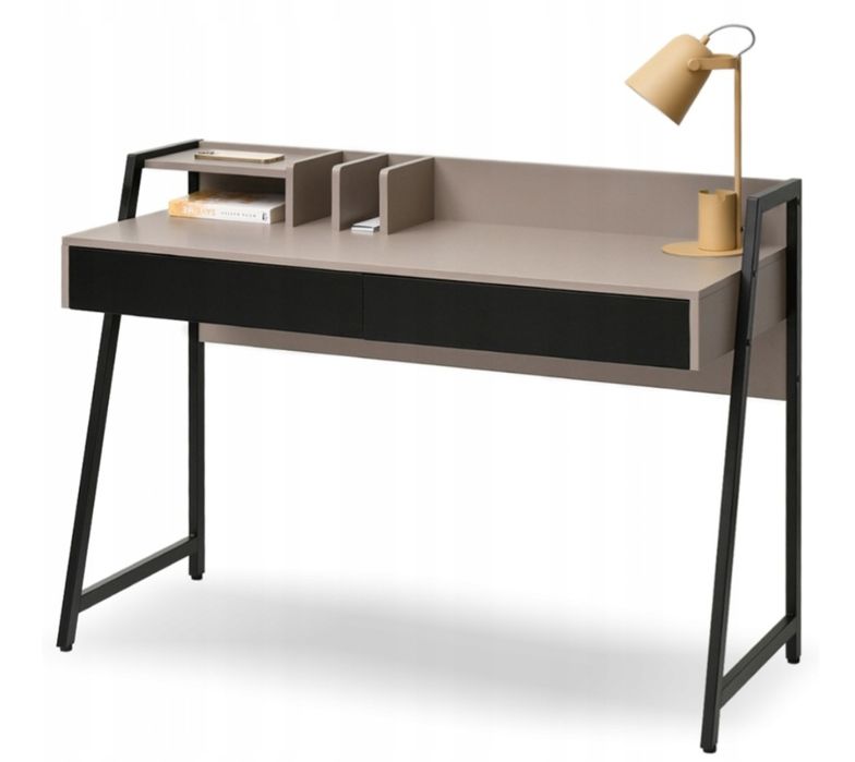 Biurko loftowe czarne beżowe