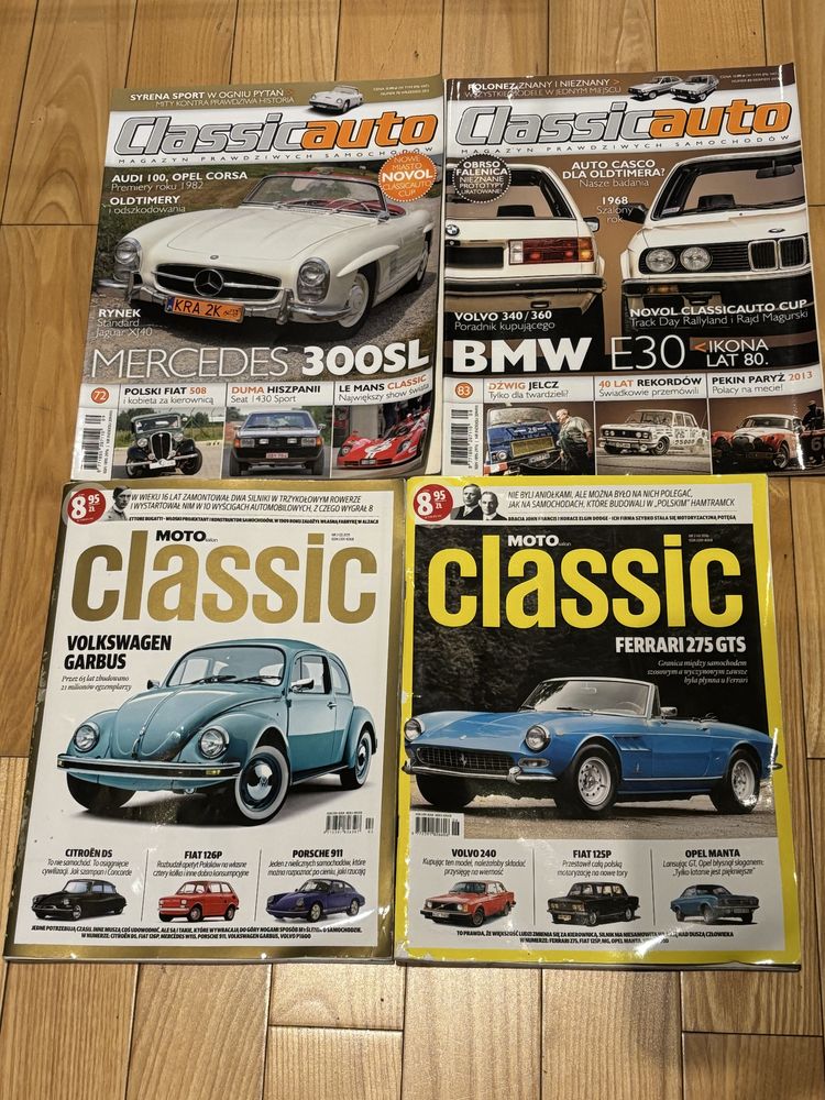 Classicauto i Classic czasopisma samochodowe 4-sztuki
