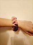 Scrunchie hand made różowo-fioletowa