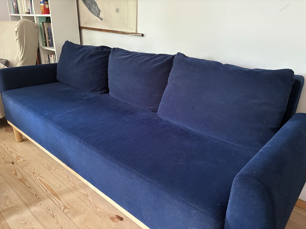Granatowa Sofa IKEA GRUNNARP 3‑osobowa