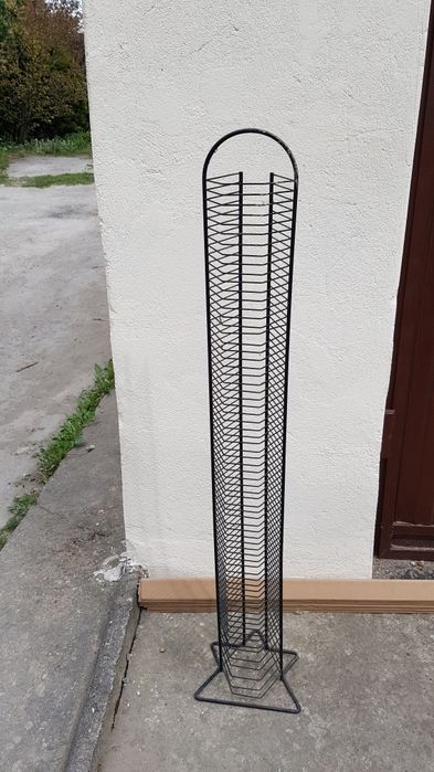 Stojak na płyty, druciany, czarny