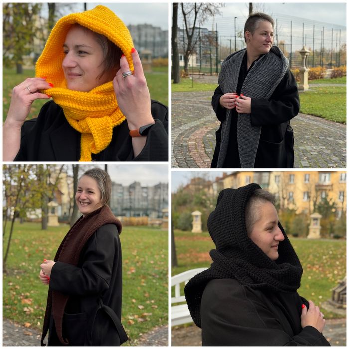 Шапка шарф Софі. Капор. Капюшон