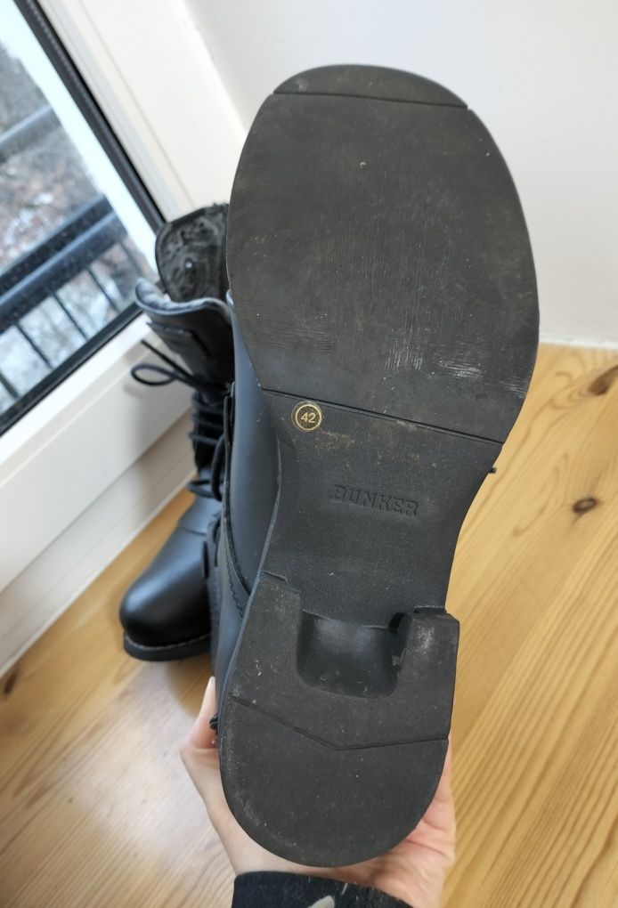 Glany trepy opinacze wojskowe buty trapery buty skórzane 42