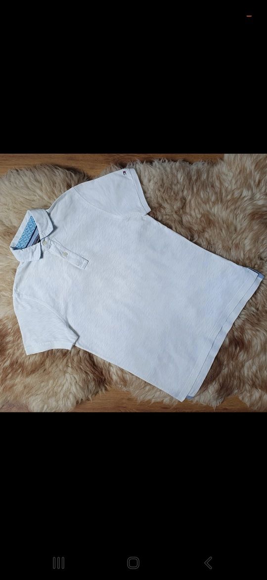 Biała koszulka polo Tommy Hilfiger 36