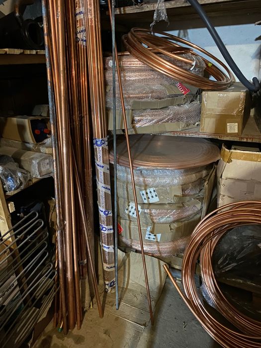 Труба мідна тверда та м’яка в бухтах всі діаметри  18 22 28 35 42