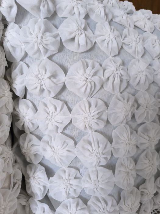 2 almofadas vintage feitas de fuxicos